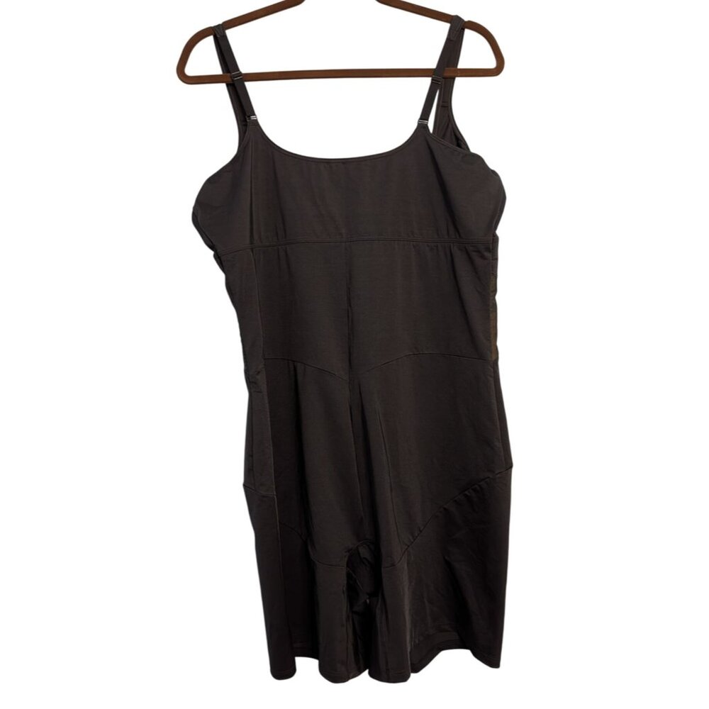 Cacique Open-Bust Thigh Shaper 26/28 Black Nylon Spandex Level 3 Max Contouring - Picture 2 of 16